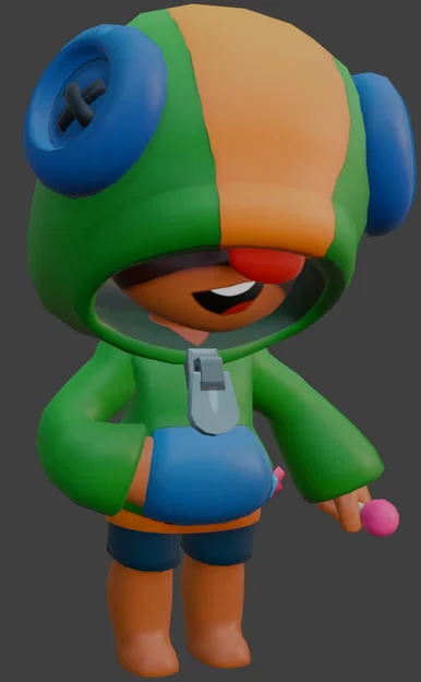 Mô hình 3D nhân vật Leon từ Brawl Stars cực chất cho game thủ - Image 1