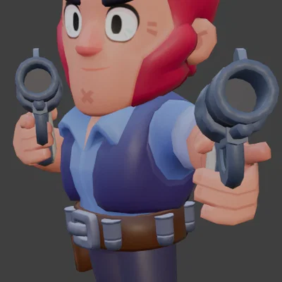Mô hình 3D Colt Brawl Stars - Xạ thủ điển trai cho fan hâm mộ