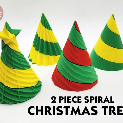 Bộ 2 mảnh Cây thông Noel xoắn ốc