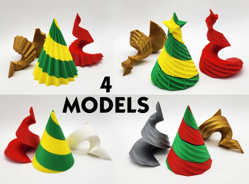 Bộ 2 mảnh Cây thông Noel xoắn ốc - Image 2