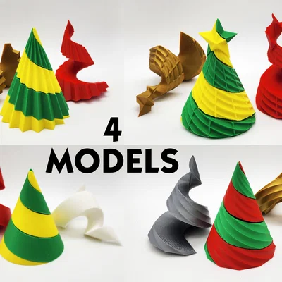 Bộ 2 mảnh Cây thông Noel xoắn ốc