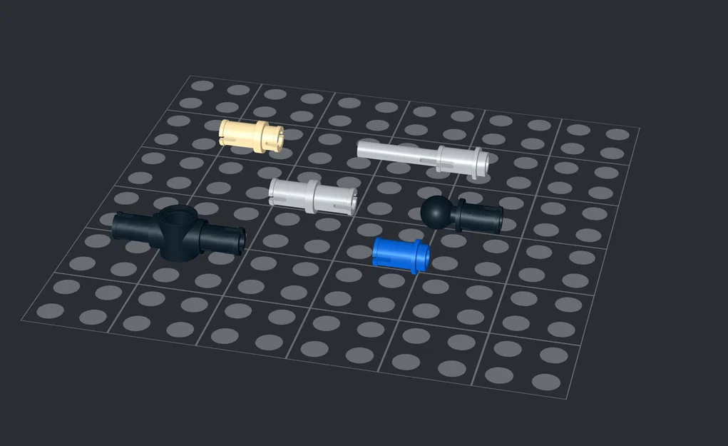 Bộ sưu tập file 3D Technic Pin LEGO cho mô hình kỹ thuật - Image 2