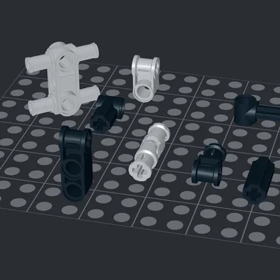 Bộ 13 linh kiện Technic Axle và Pin Connector cho mô hình LEGO
