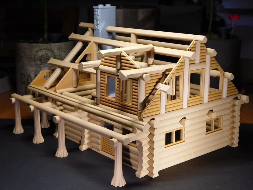 Mô hình nhà gỗ lớn (Big Log House) - Image 1