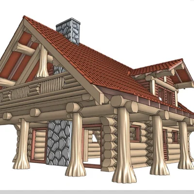 Mô hình nhà gỗ lớn (Big Log House)