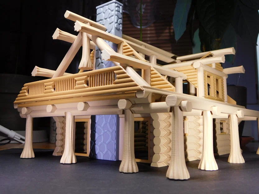 Mô hình nhà gỗ lớn (Big Log House) - Image 3