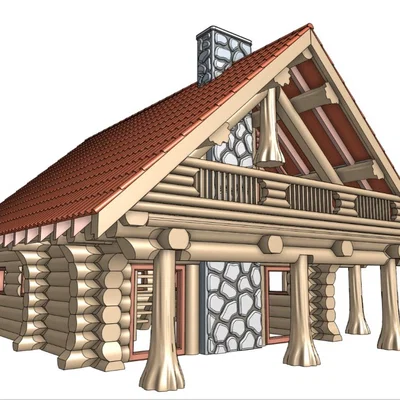 Mô hình nhà gỗ lớn (Big Log House)