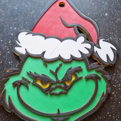 Mô hình trang trí Grinch Ornament in 3D cho cây thông Noel