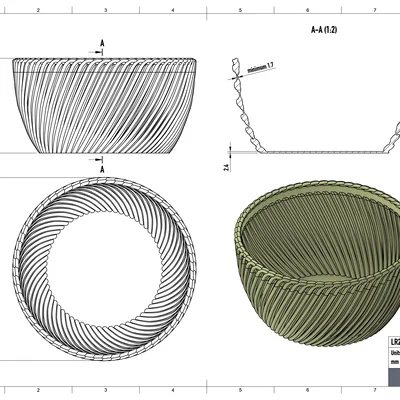 Tô Đựng Trái Cây Lớn với Hai Chiều Cao Khác Nhau
