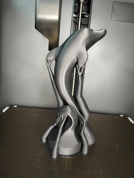 Tượng “Cá heo trên sóng” phong cách tối giản - Image 3