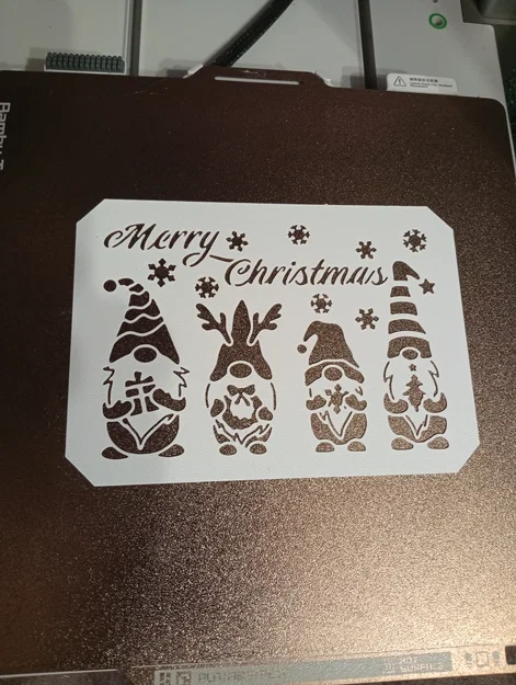 Bộ 4 khuôn Stencil hình Chú lùn Gnome chủ đề Giáng sinh - Image 1