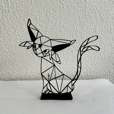 Mô hình Espeon Pokémon phong cách hình học 3D độc đáo
