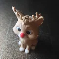 Mô hình chú mèo Rudolph mũi đỏ trang trí Giáng sinh 3D - Thumbnail 3