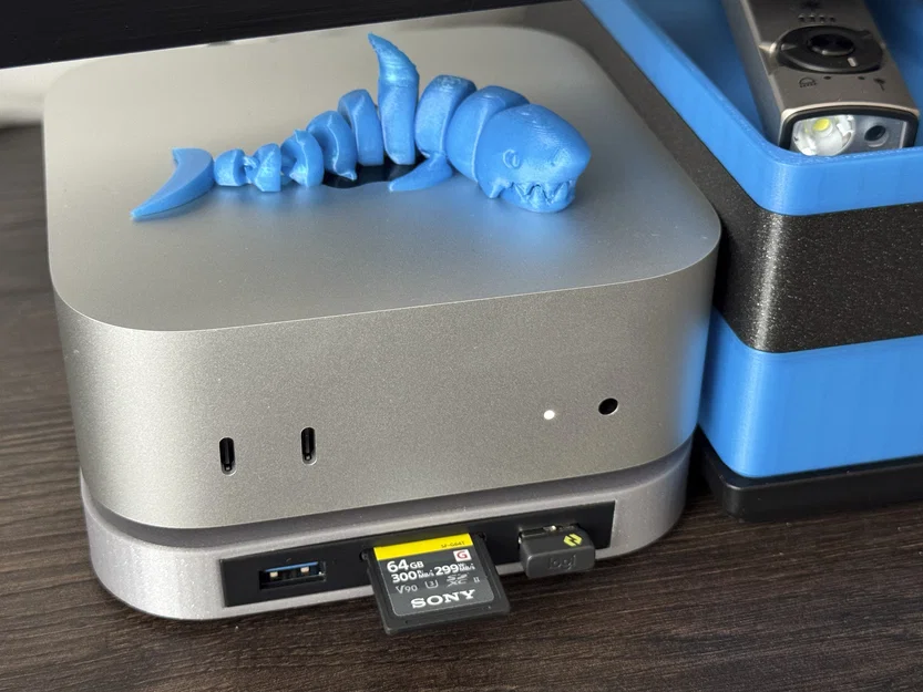 Mac Mini M4 Hub - Đế gắn Hub tích hợp đọc thẻ SD và nút nguồn - Image 1