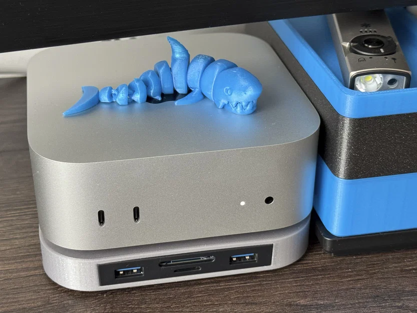 Mac Mini M4 Hub - Đế gắn Hub tích hợp đọc thẻ SD và nút nguồn - Image 2