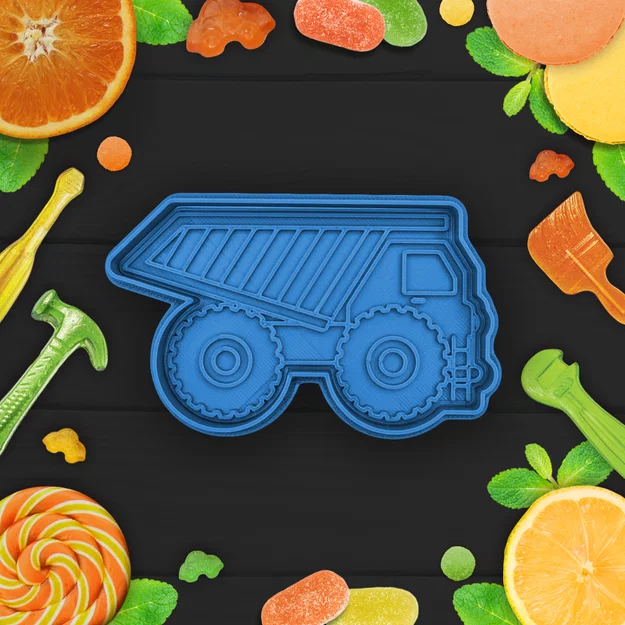 Khuôn cắt và in hình bánh quy xe tải hạng nặng (Heavy Dump Truck) - Image 1