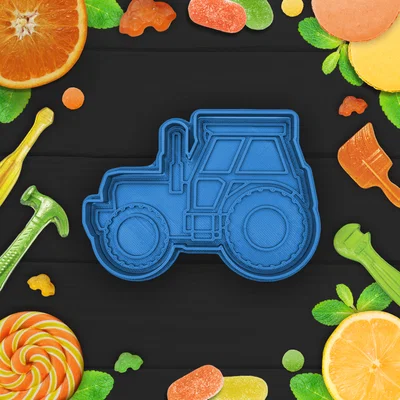 Khuôn Cắt Bánh Quy Hình Máy Cày 3D Cho Bé Yêu