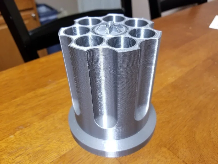 Ống đựng bút xoay hình ổ đạn súng lục (Revolver Pen Holder) - Image 2