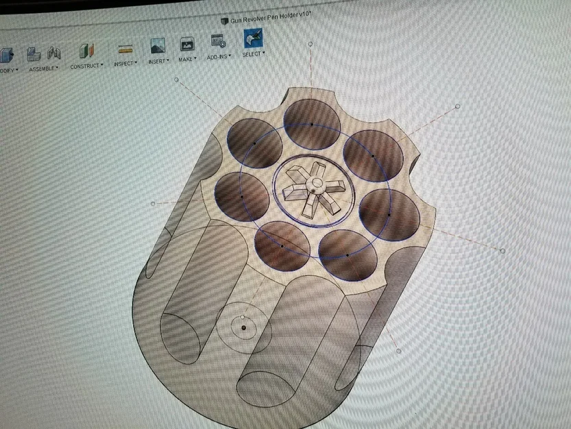 Ống đựng bút xoay hình ổ đạn súng lục (Revolver Pen Holder) - Image 4