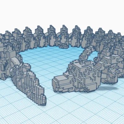 Mô hình rồng Voxel cử động (Articulated Voxel Dragon) cực ngầu