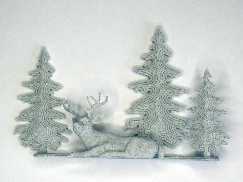 Chú nai nhỏ đang ngủ cùng những cây thông - Image 6