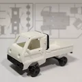 Mô hình xe tải Kei Truck Kit Card in 3D: Lắp ráp nhanh, có giảm xóc - Thumbnail 1