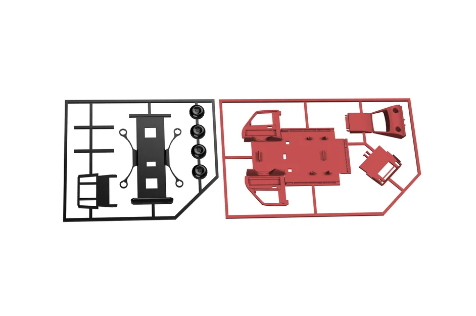 Mô hình xe tải Kei Truck Kit Card in 3D: Lắp ráp nhanh, có giảm xóc - Image 3
