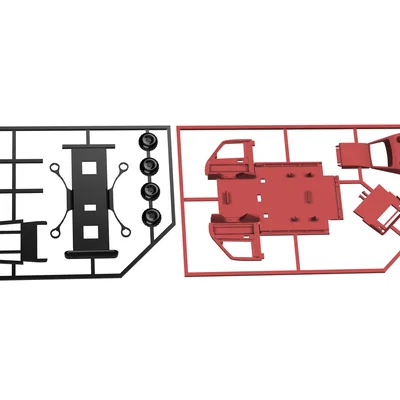 Mô hình xe tải Kei Truck Kit Card in 3D: Lắp ráp nhanh, có giảm xóc