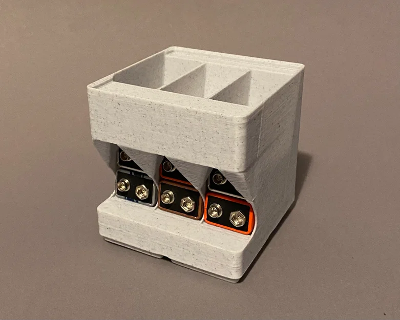 Khay chứa pin 9V hệ Gridfinity - Image 1