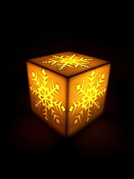 Hộp đèn Giáng sinh - Họa tiết bông tuyết - Trang trí nhà cửa - Image 2