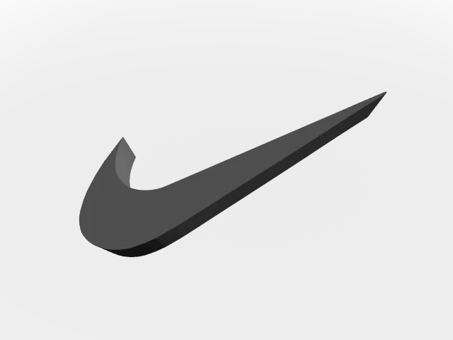 Mô hình Logo Nike Swoosh 3D chất lượng cao để in 3D - Image 1