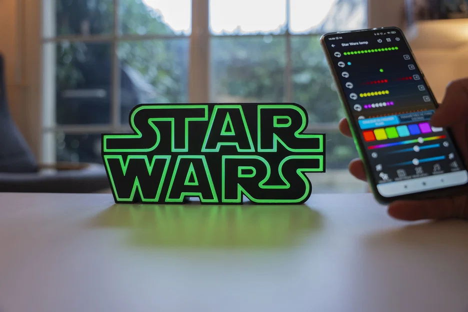 Đèn trang trí logo Star Wars đổi màu thông minh in 3D cực chất - Image 2