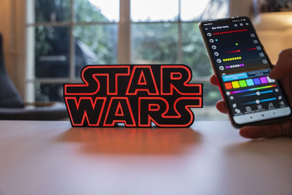 Đèn trang trí logo Star Wars đổi màu thông minh in 3D cực chất - Image 4