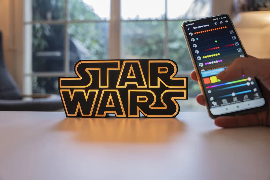 Đèn trang trí logo Star Wars đổi màu thông minh in 3D cực chất - Image 5