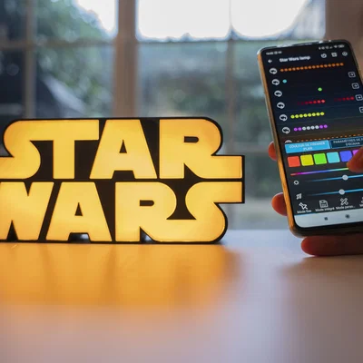 Đèn trang trí logo Star Wars in 3D điều khiển qua App