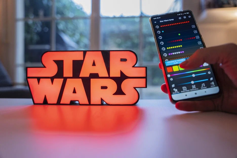 Đèn trang trí logo Star Wars in 3D điều khiển qua App - Image 4