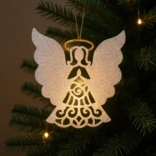 Mẫu in 3D thiên thần trang trí cây thông Noel tinh tế - Image 1