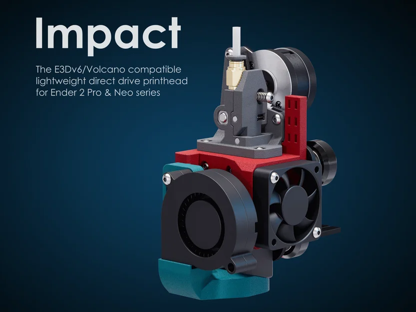 Đầu in The Impact cho máy in 3D Creality Ender 2 Pro và Neo - Image 1