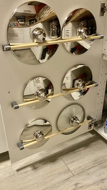 Bộ giá treo nắp vung nồi thông minh cho tủ bếp Ikea Metod - Image 1