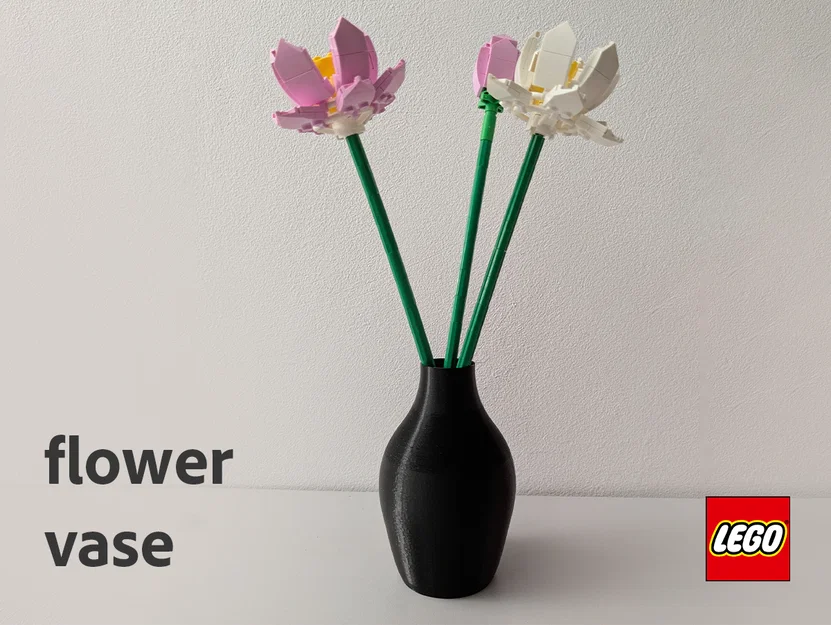 Bình hoa 3D độc đáo cho mô hình LEGO và hoa trang trí - Image 1