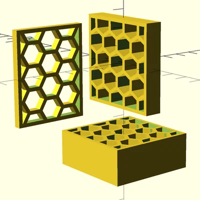 Công cụ tạo lưới lục giác đa hướng cho OpenSCAD