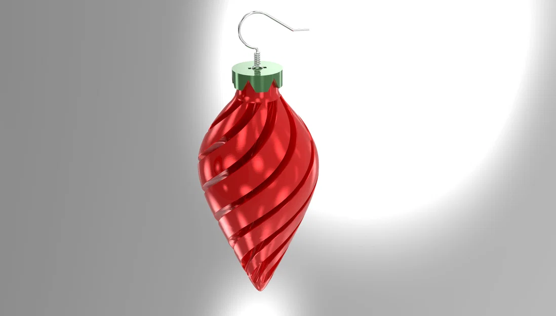 Bông tai hình quả châu trang trí Giáng sinh in 3D cực xinh - Image 1