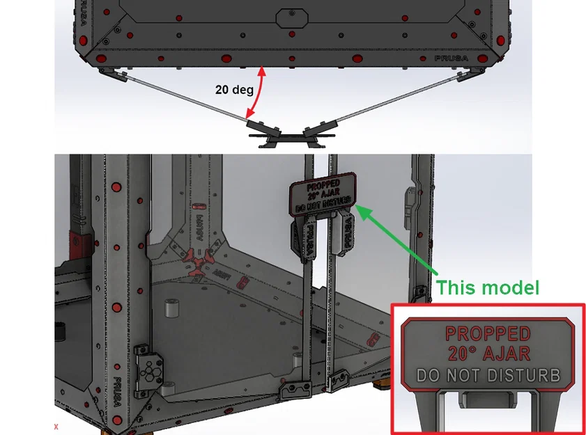 #0159 Thanh Chặn Cửa Cho Original Prusa Enclosure (OPE) - Image 2