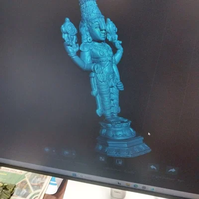 Mô hình in 3D tượng thần Lord Balaji (Venkateswara) chi tiết