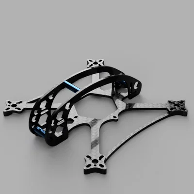 Khung FPV Drone Dribby LT 2in với lồng bảo vệ