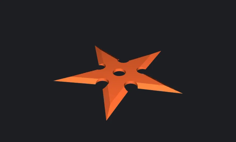 Mô hình phi tiêu Throwing Star - Thiết kế 3D độc đáo cho người hâm mộ - Image 1