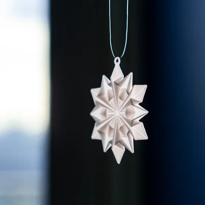 Vật phẩm trang trí Bông tuyết Origami