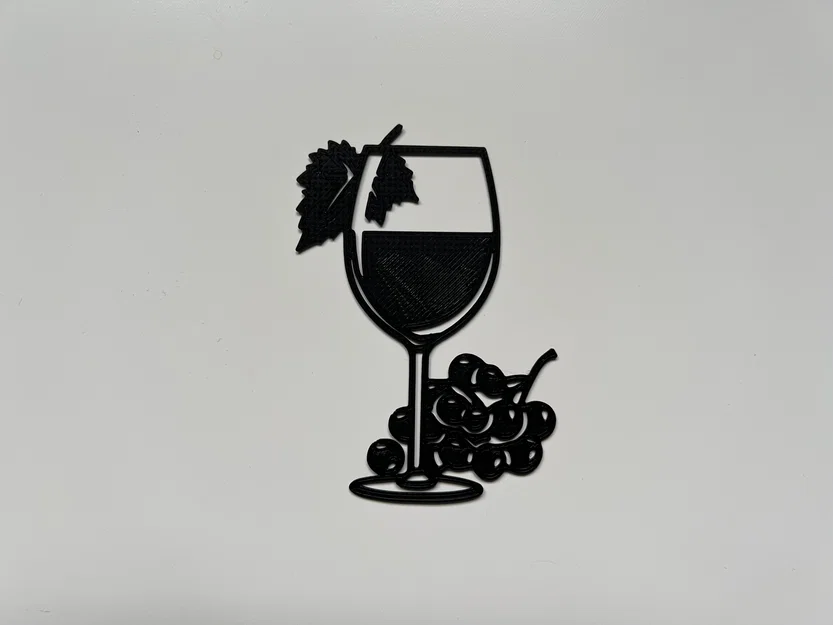 Mẫu in 3D nghệ thuật treo tường hình ly rượu vang sang trọng - Image 1