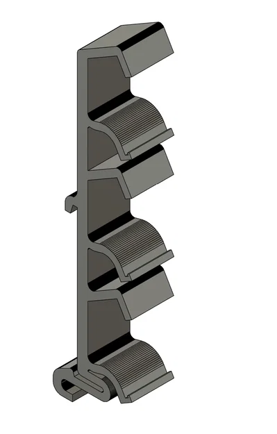 Giá đỡ 3 hàng cho đầu nối WAGO 221 trên thanh DIN - Image 1