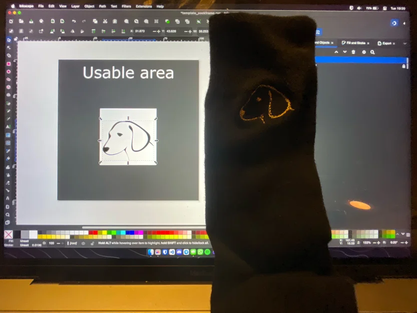 Khung thêu tất tự in 3D cho máy thêu Brother Skitch PP1 - Image 2